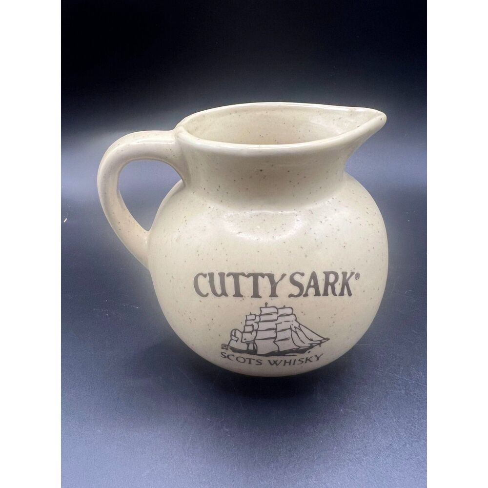 Vintage Cutty Sark Jug Scots Whisky Mini Pitcher Stoneware whiskey Jug Pottery
